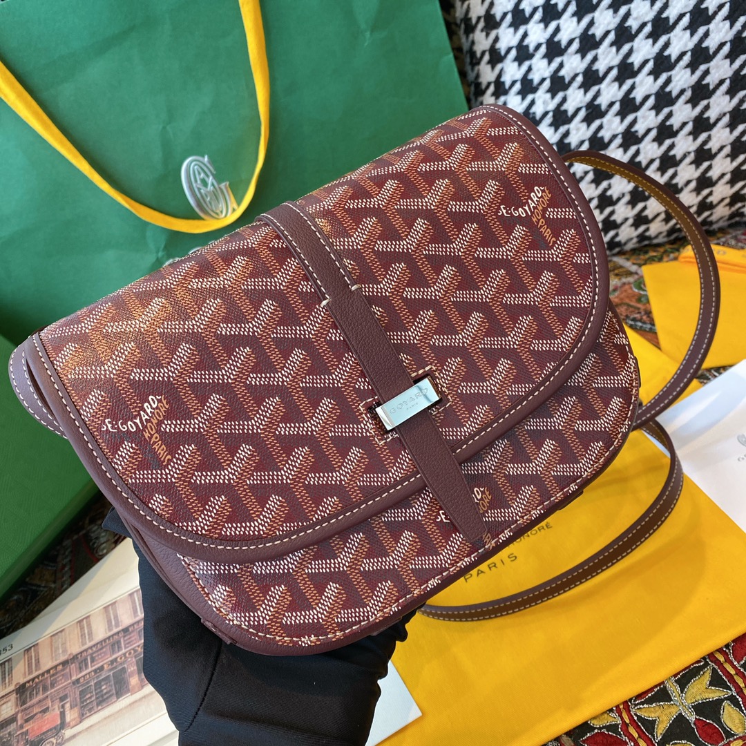 Goyard Belvedere Crossbody Bag PM Burgundy – The Luxury Shopper