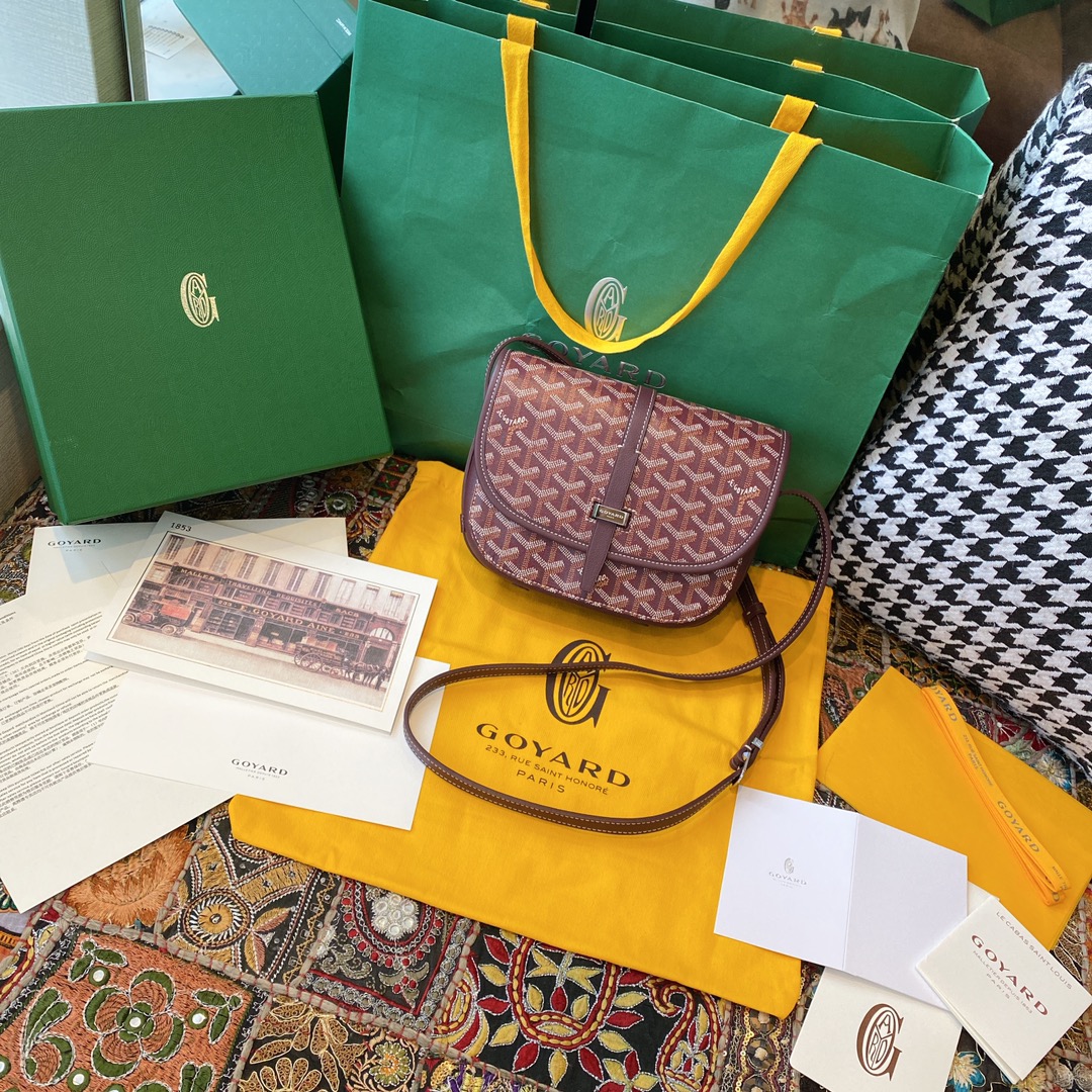 Goyard Belvedere Crossbody Bag PM Burgundy – The Luxury Shopper